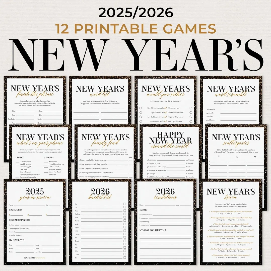 New Years Games Bundle Printable New Years Eve Party Games Download New Years Day Activities Kids New Year s Eve Adult New Year s Trivia GG3 Etsy New Years Games Bundle Printable New Years Eve Party Games Download New Years Day Activities Kids New Year s Eve Adult New Year s Trivia GG3 Etsy