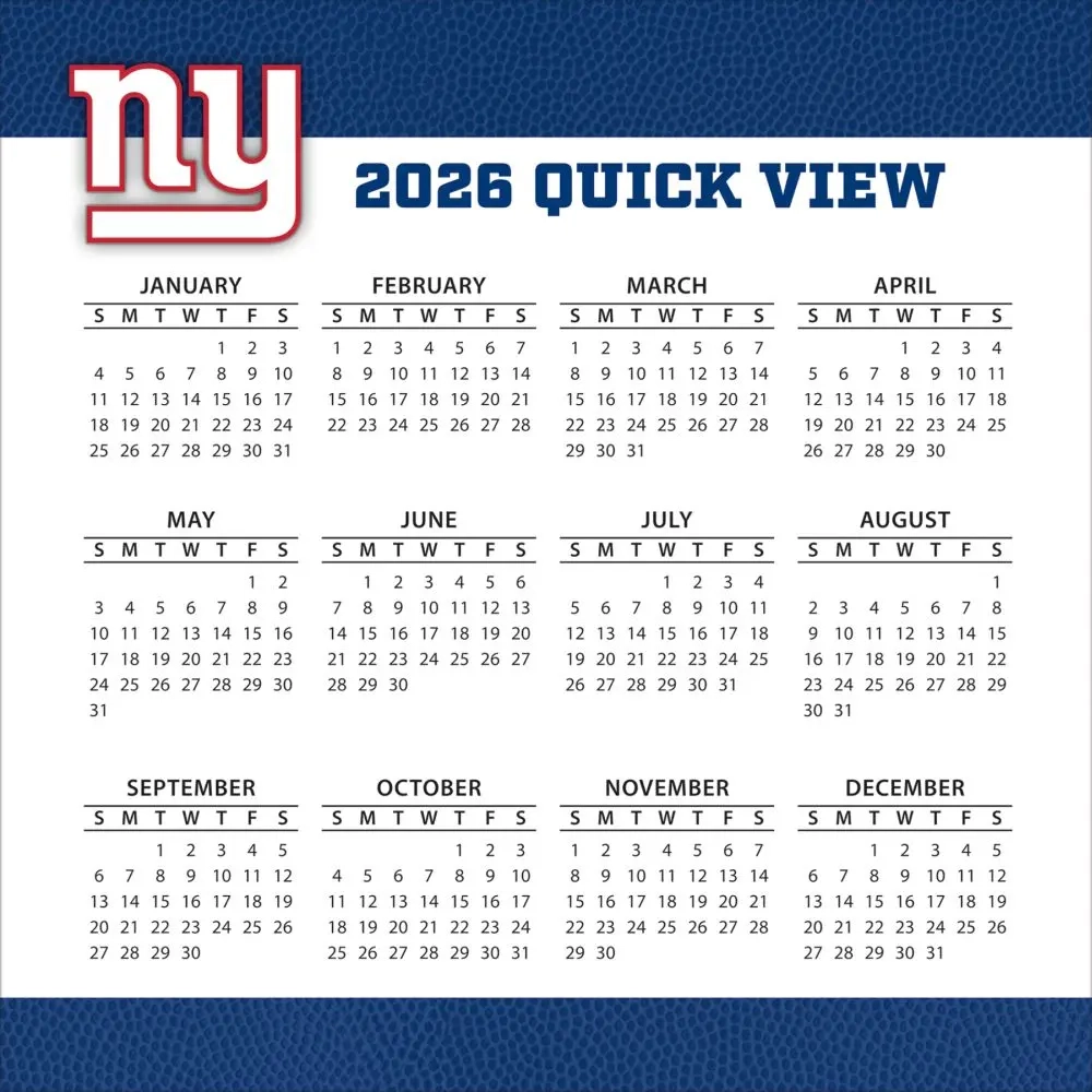 Giants 2026 Printable Schedule Giants 2026 Printable Schedule