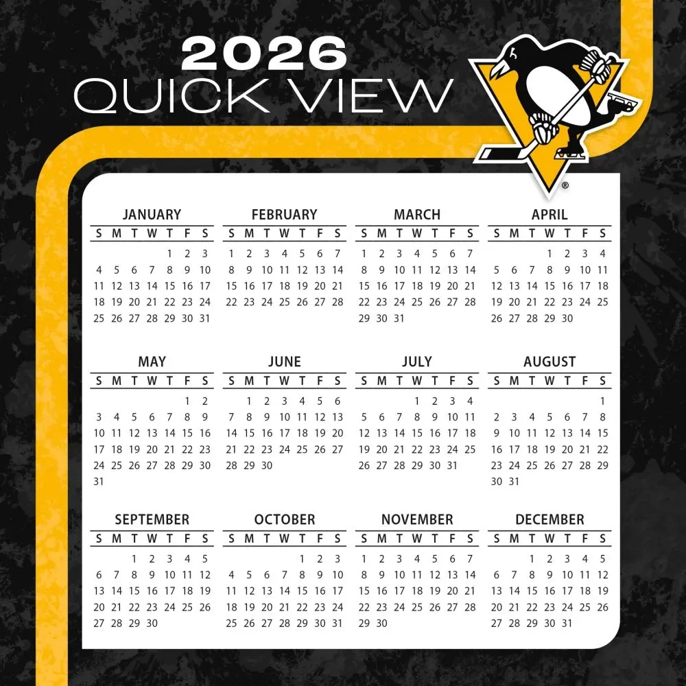 Penguins Schedule 2026 Printable Penguins Schedule 2026 Printable