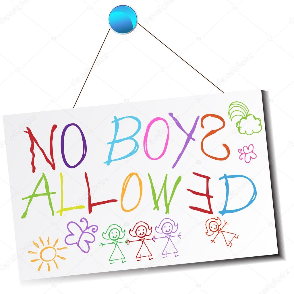 Printable No Boys Allowed Sign
