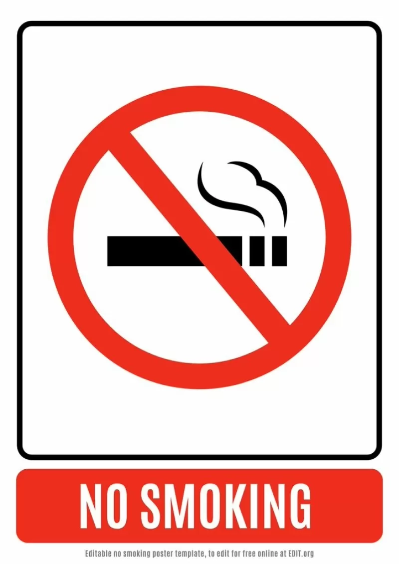No Smoking Online Custom Poster Templates