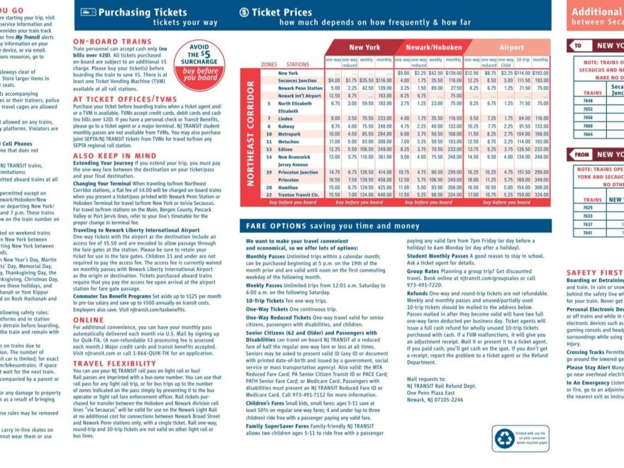 Northeast Corridor Line Master File New Jersey Transit