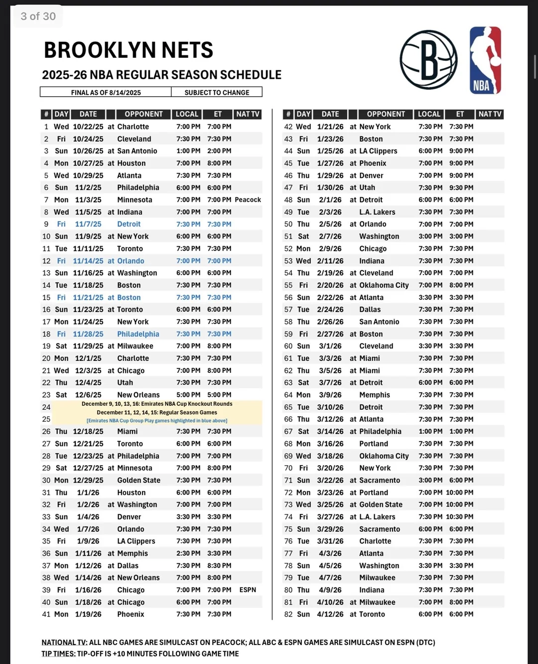 Official 2025 2026 Schedule First Game Vs The Hornets Home Opener Vs The Cavs R GoNets Official 2025 2026 Schedule First Game Vs The Hornets Home Opener Vs The Cavs R GoNets