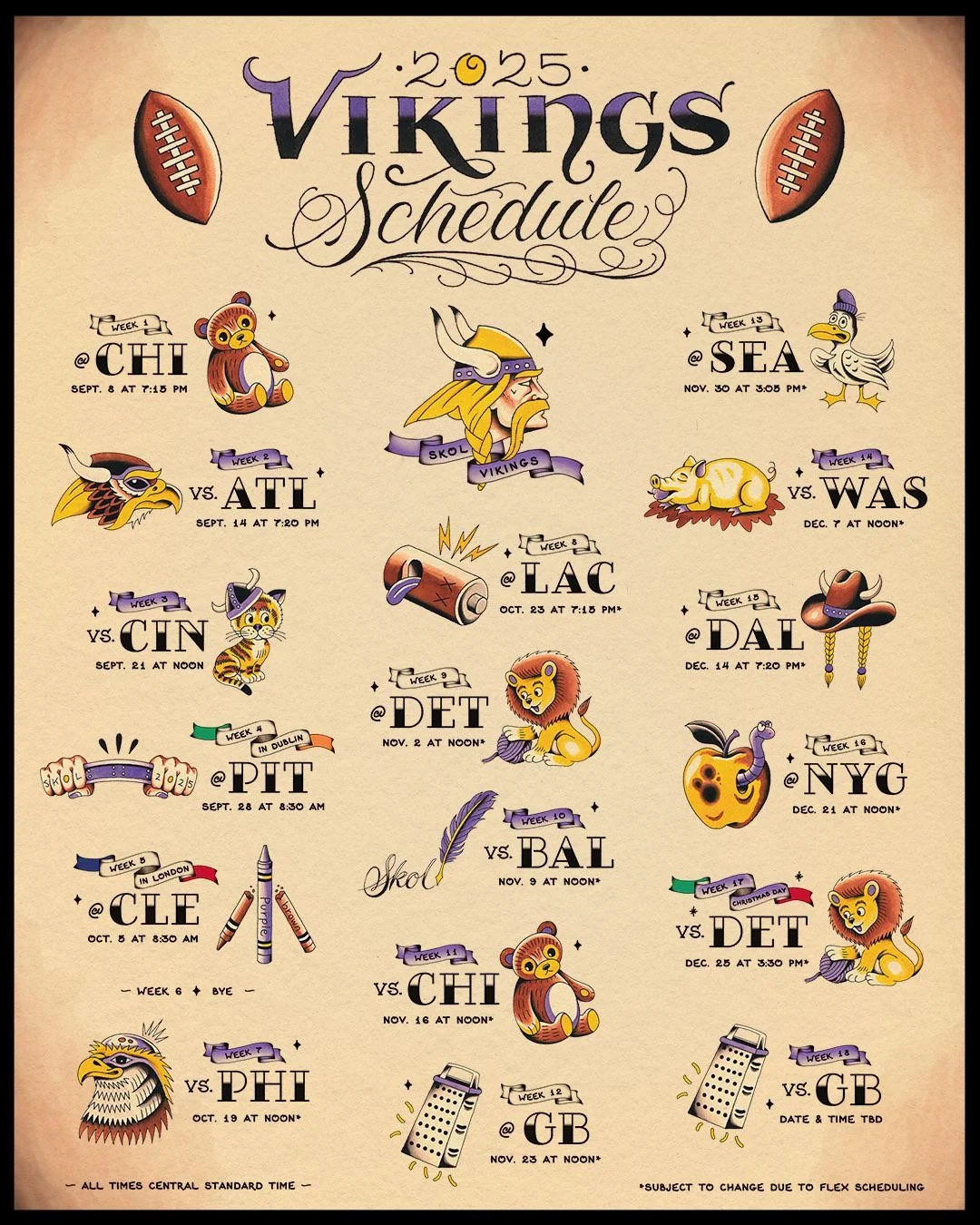 Viking Schedule 2026 Printable