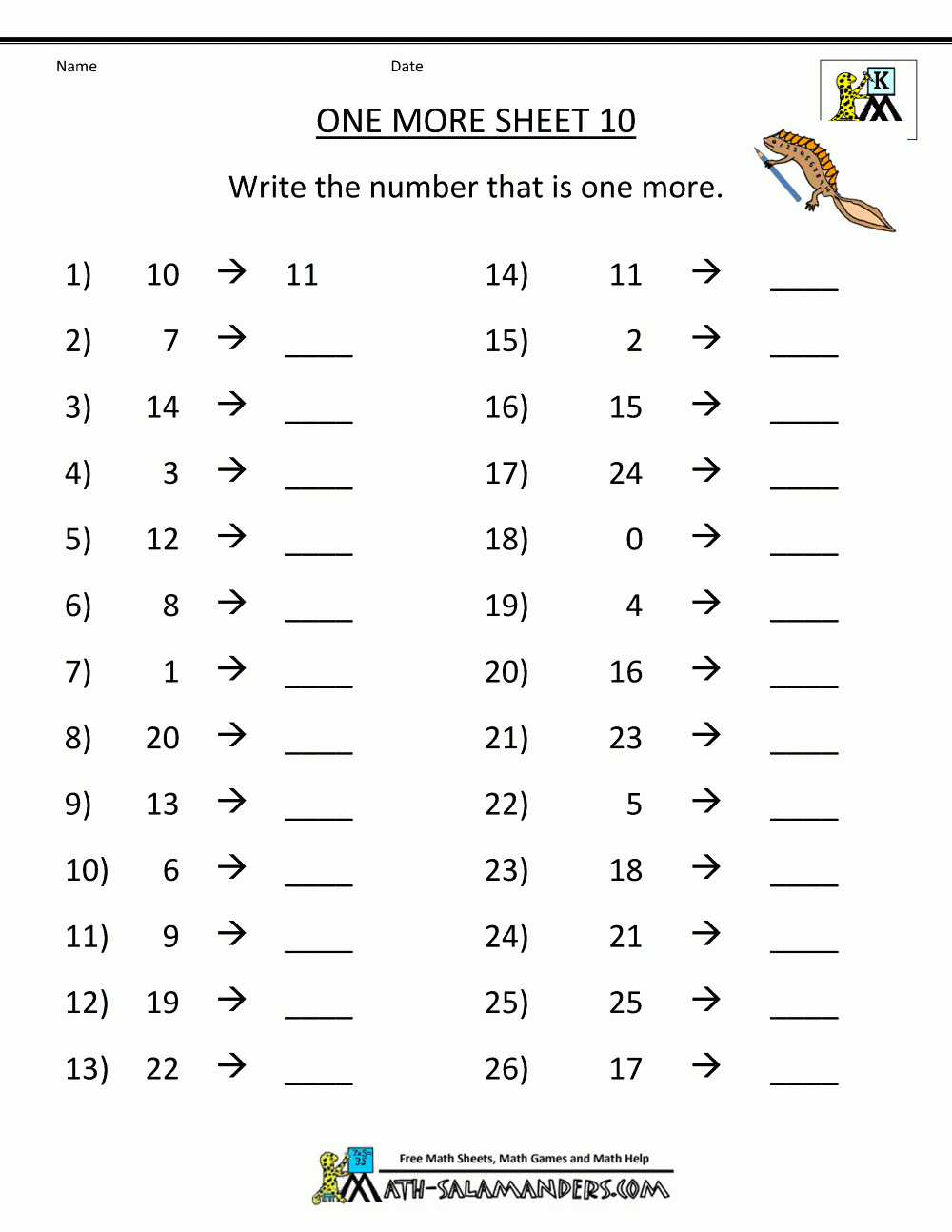 Kindergarten Math Quiz Printable Kindergarten Math Quiz Printable