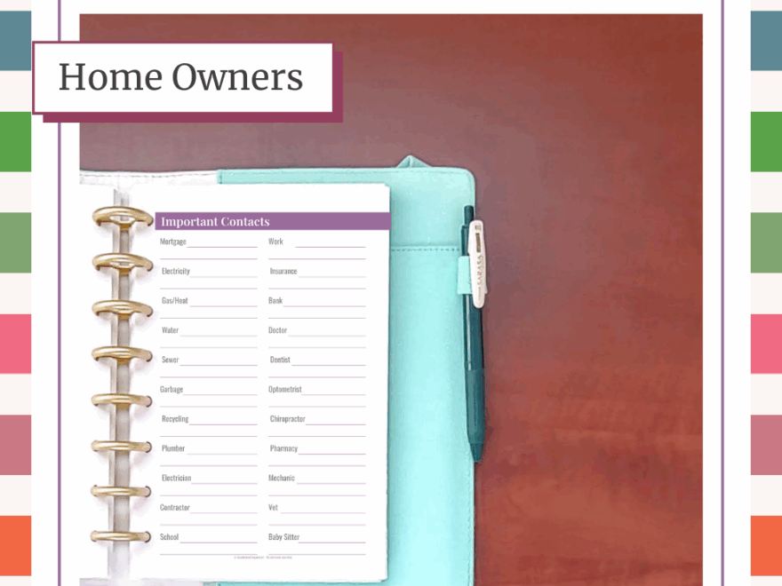 Organize All Your Important Information In One Easy To Access Place Scattered Squirrel