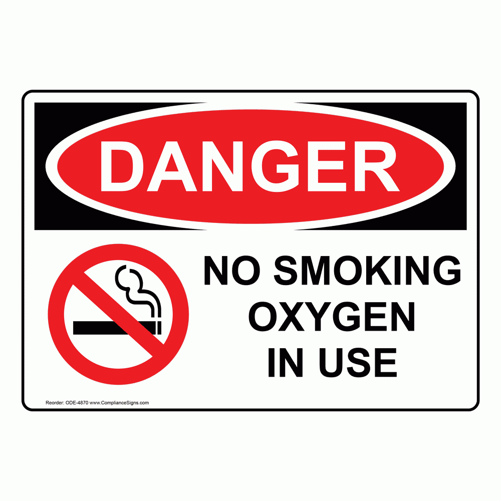 Oxygen In Use Printable Signs Oxygen In Use Printable Signs