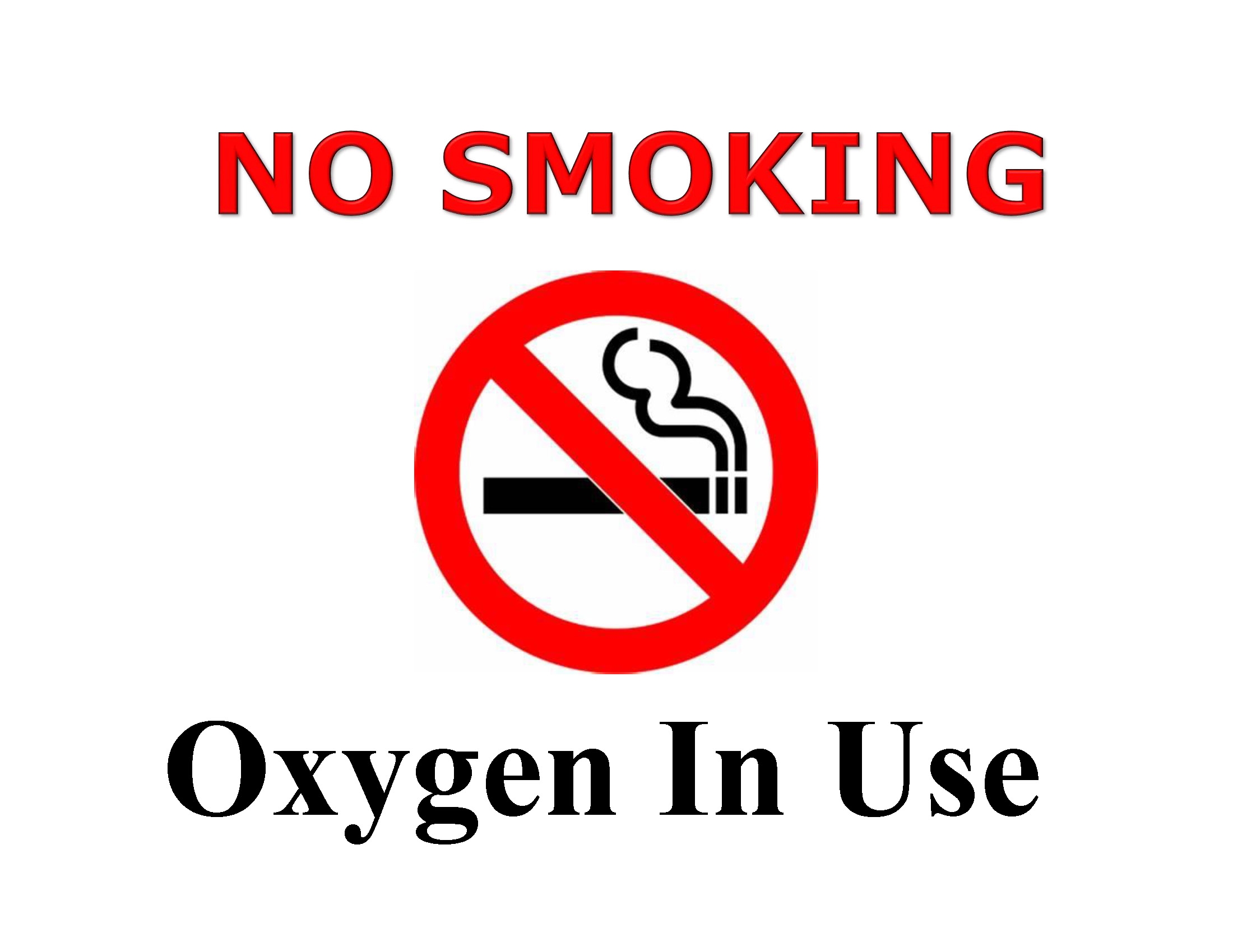 Oxygen In Use Sign Worksheets Library