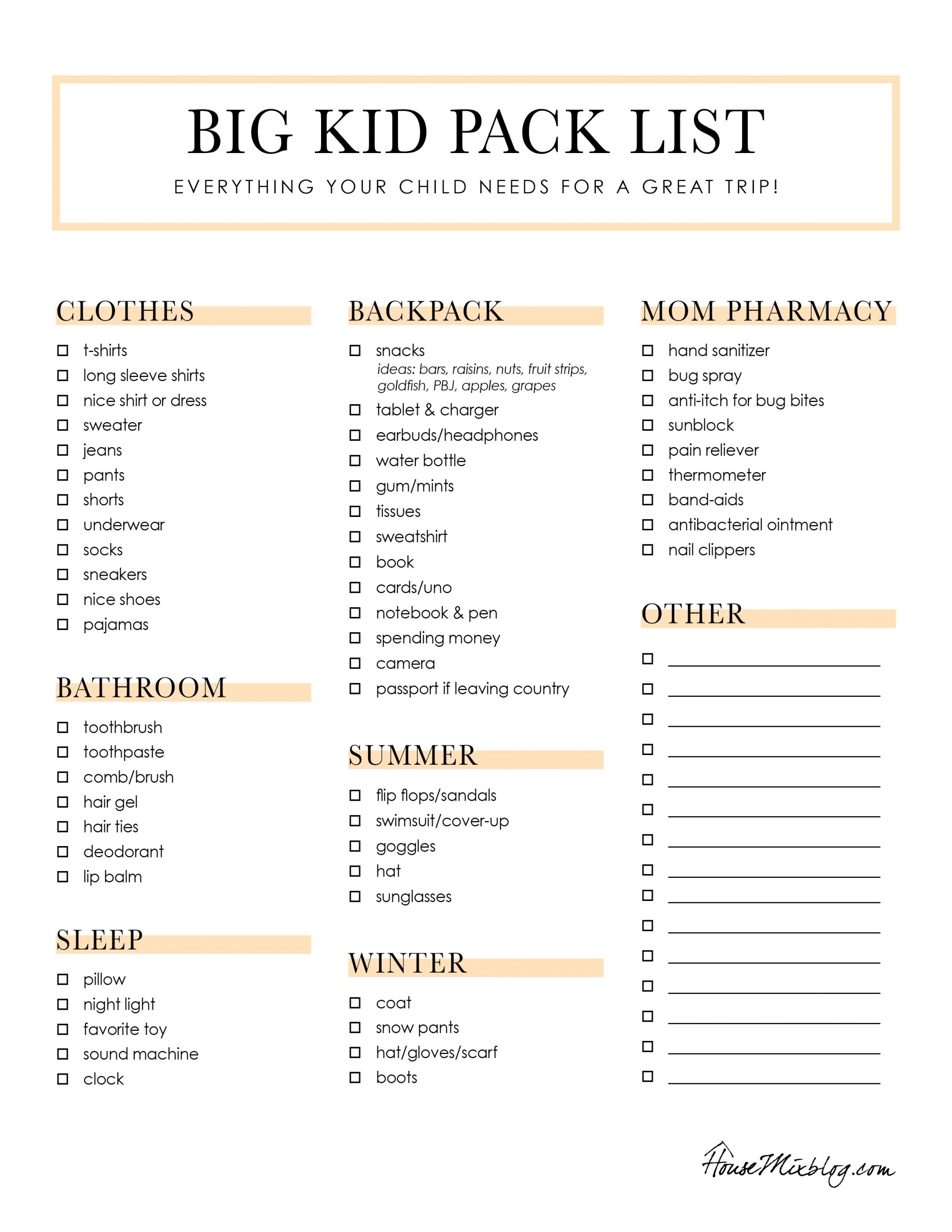 Packing Hacks 2 Printable Checklists House Mix Packing Hacks 2 Printable Checklists House Mix