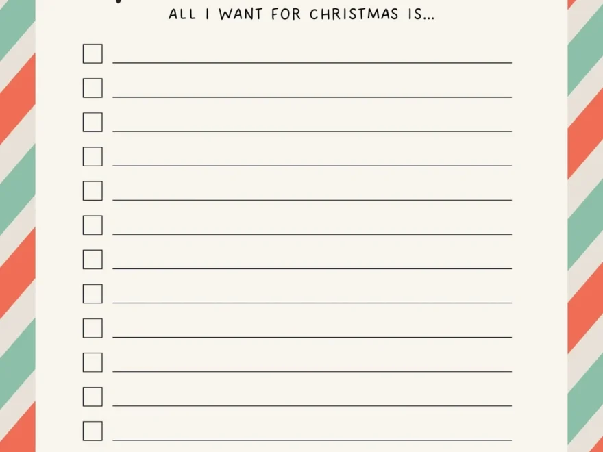 Page 2 Free And Customizable Holiday Wishlist Templates