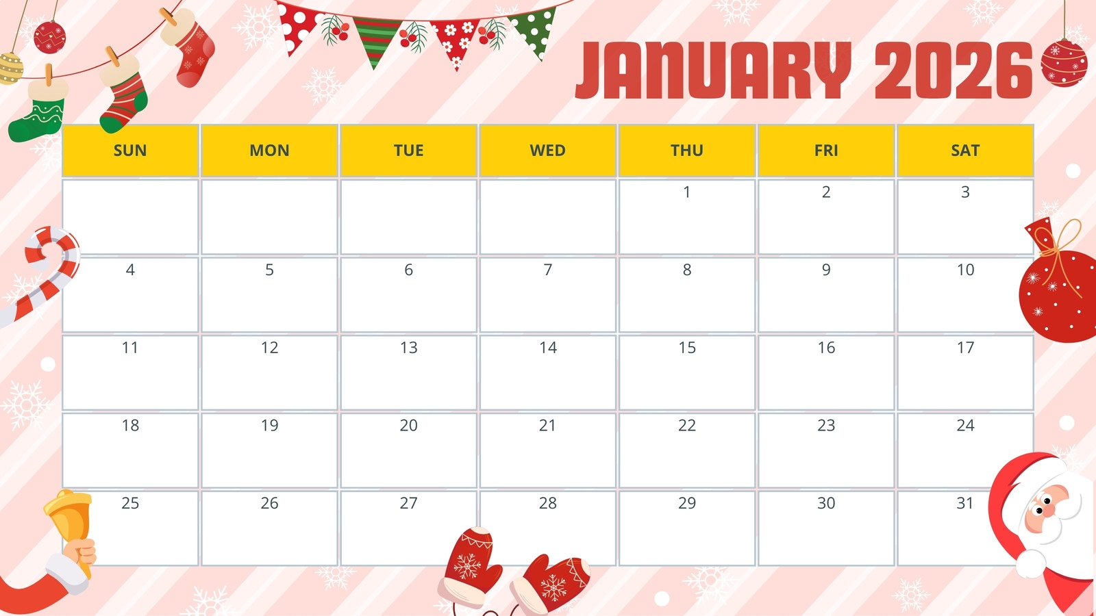 Page 3 Free Custom Printable Christmas Calendar Templates Canva