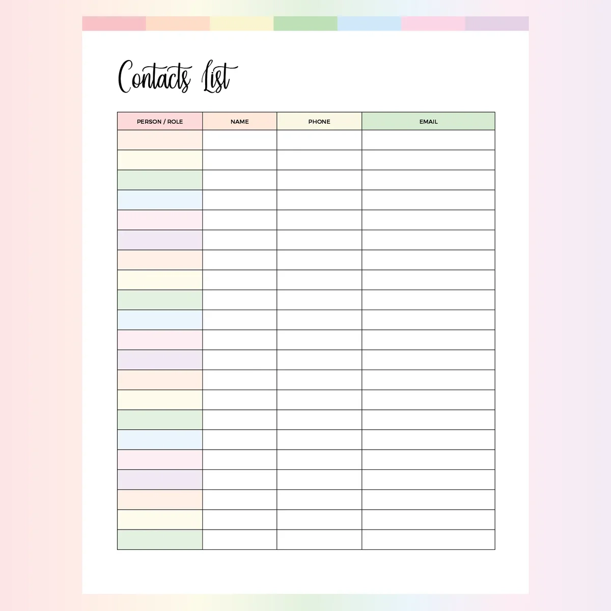 Phone Directory Printable Instant Download PDF A4 And US Letter Plan Print Land Phone Directory Printable Instant Download PDF A4 And US Letter Plan Print Land