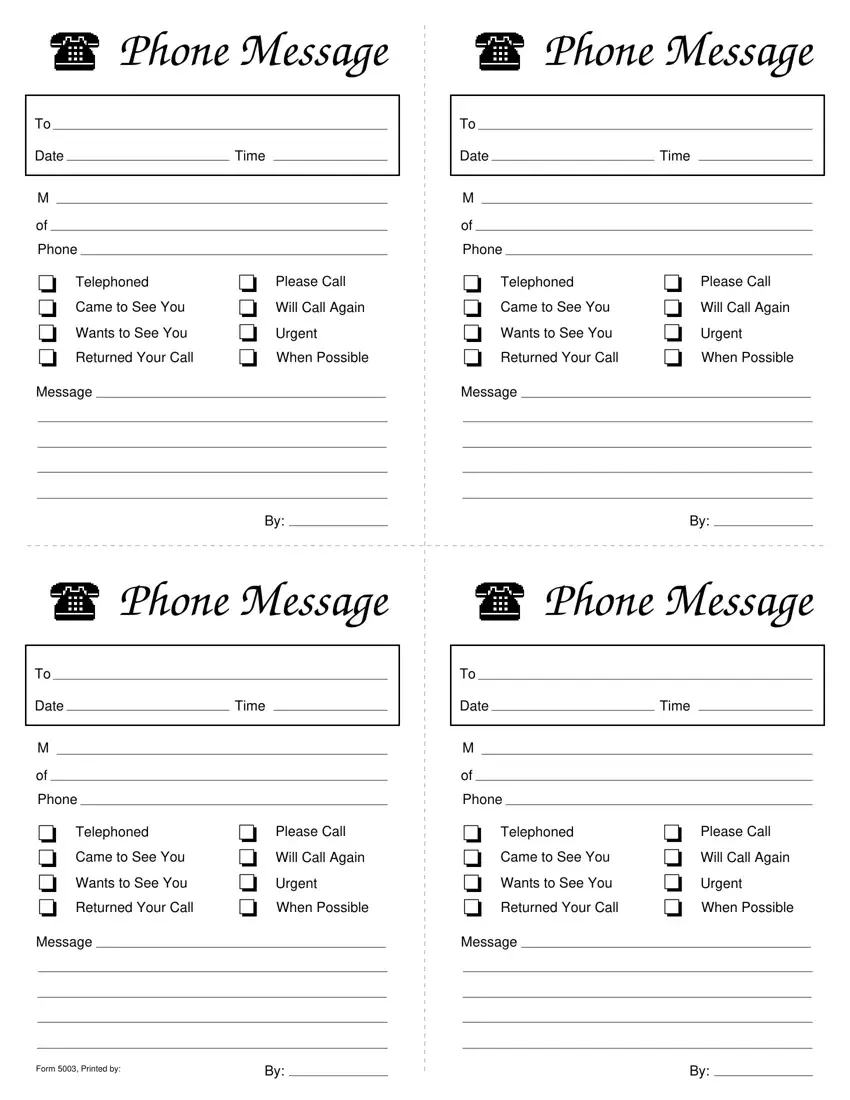 Phone Message Slips Fill Out Printable PDF Forms Online Phone Message Slips Fill Out Printable PDF Forms Online