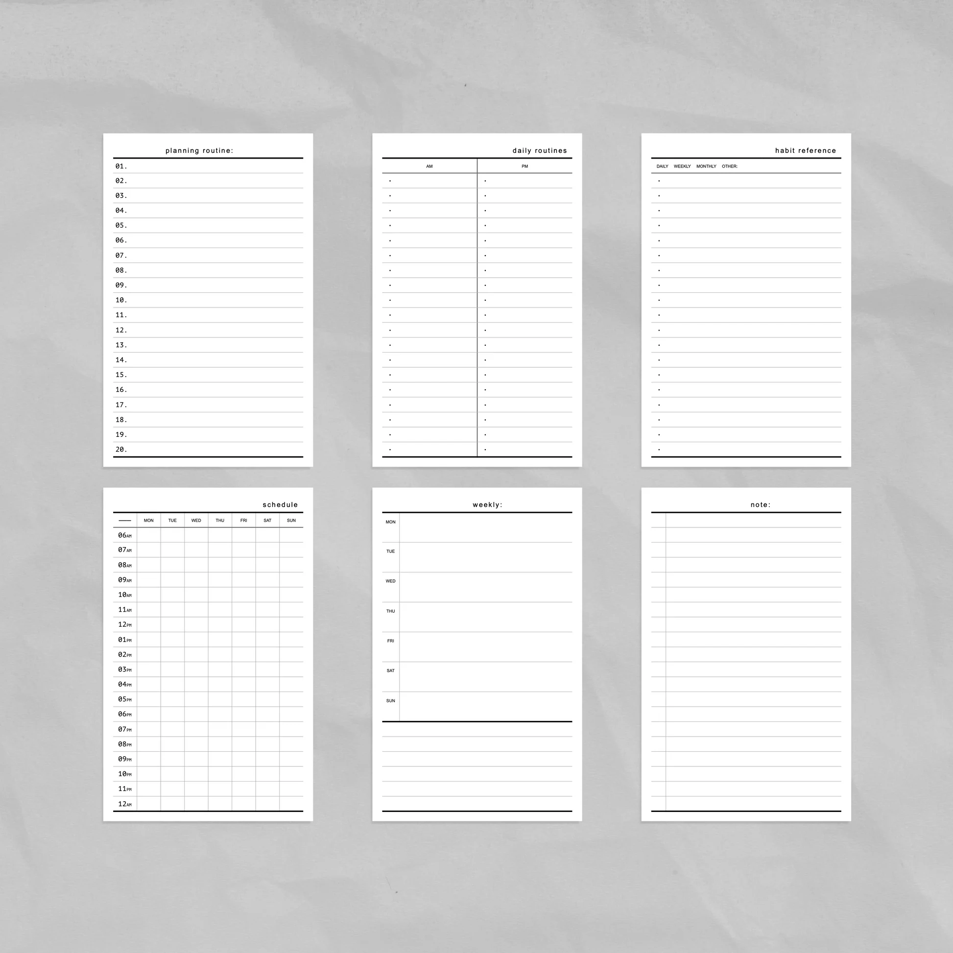 Planning Routine Cards W Reference Guides Peanuts Planner Co Planning Routine Cards W Reference Guides Peanuts Planner Co