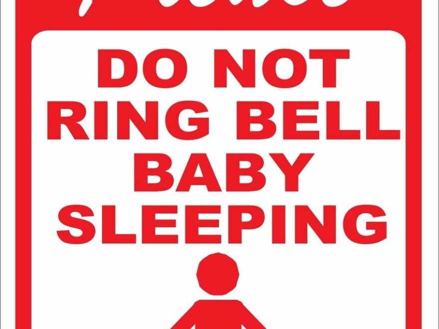 Please Do Not Ring Bell Baby Sleeping Sign Size Options No Waking Doorbell EBay