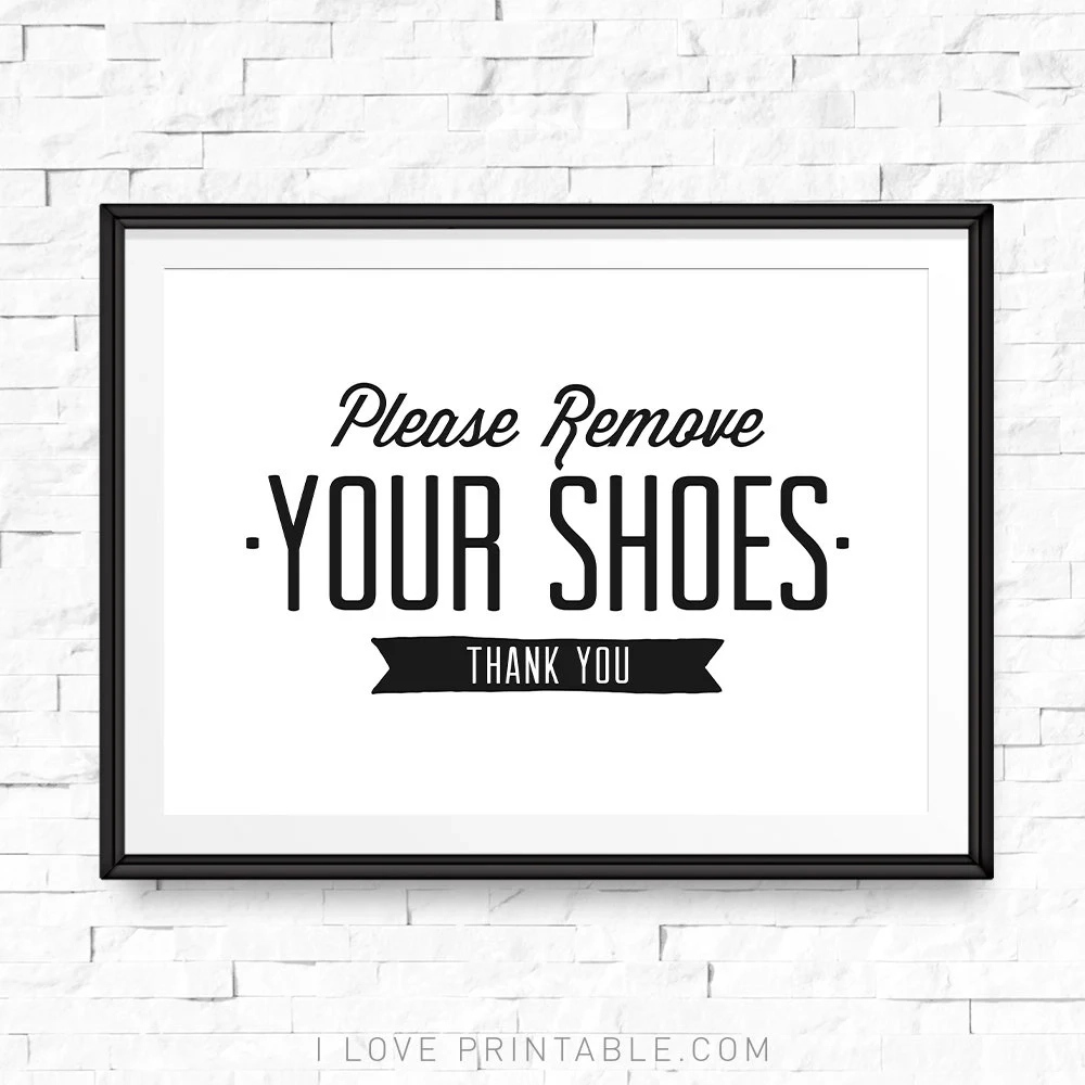 Please Remove Your Shoes Printable Take Shoes Off Sign Shoe Off Sign Shoes Off Print Shoes Off Please Shoes Off Printable Etsy