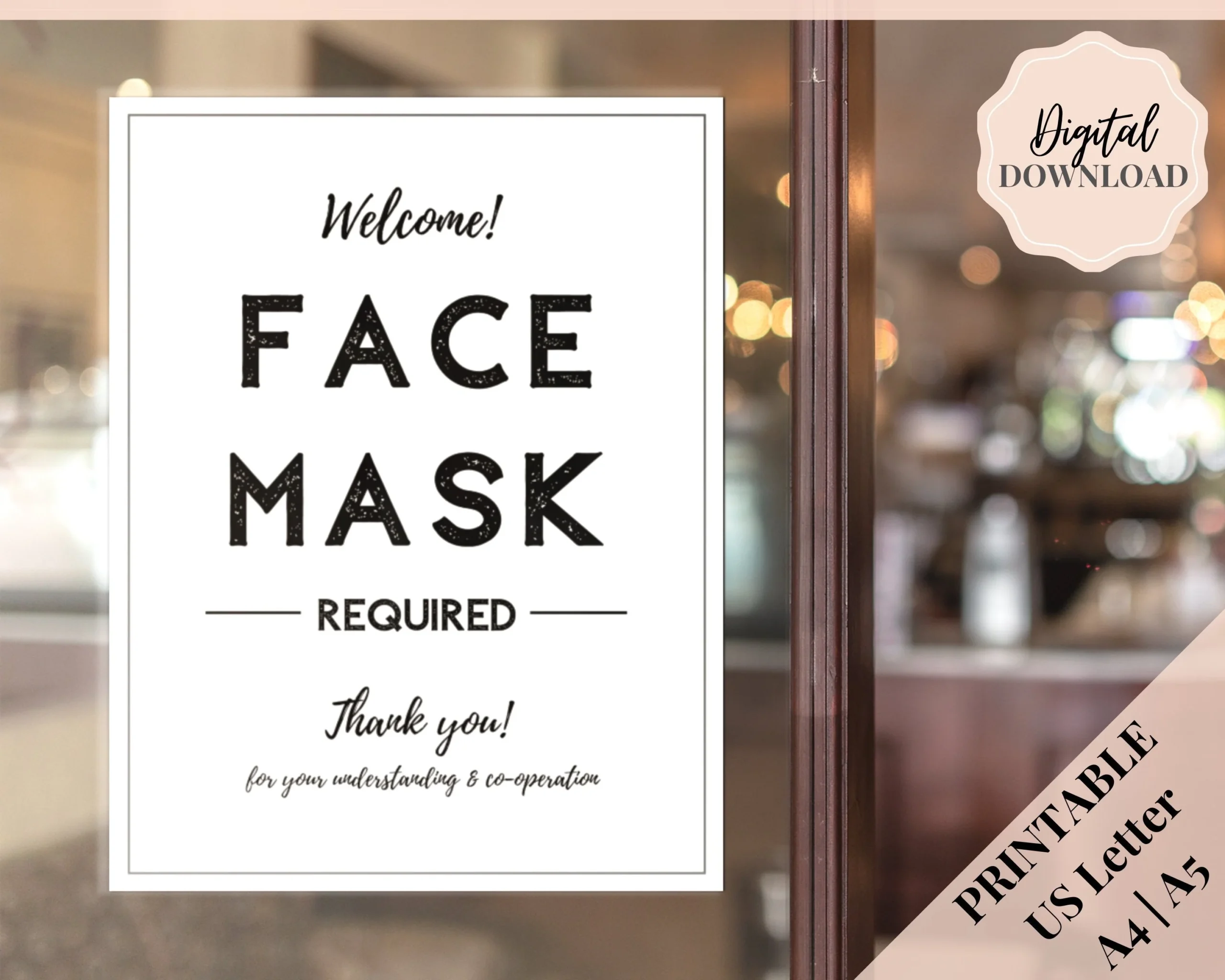 Printable Wear Your Mask Sign