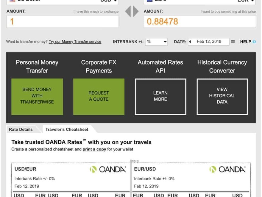 Pocket Sized Currency Conversion Cheat Sheet For Travellers Going Awesome Places