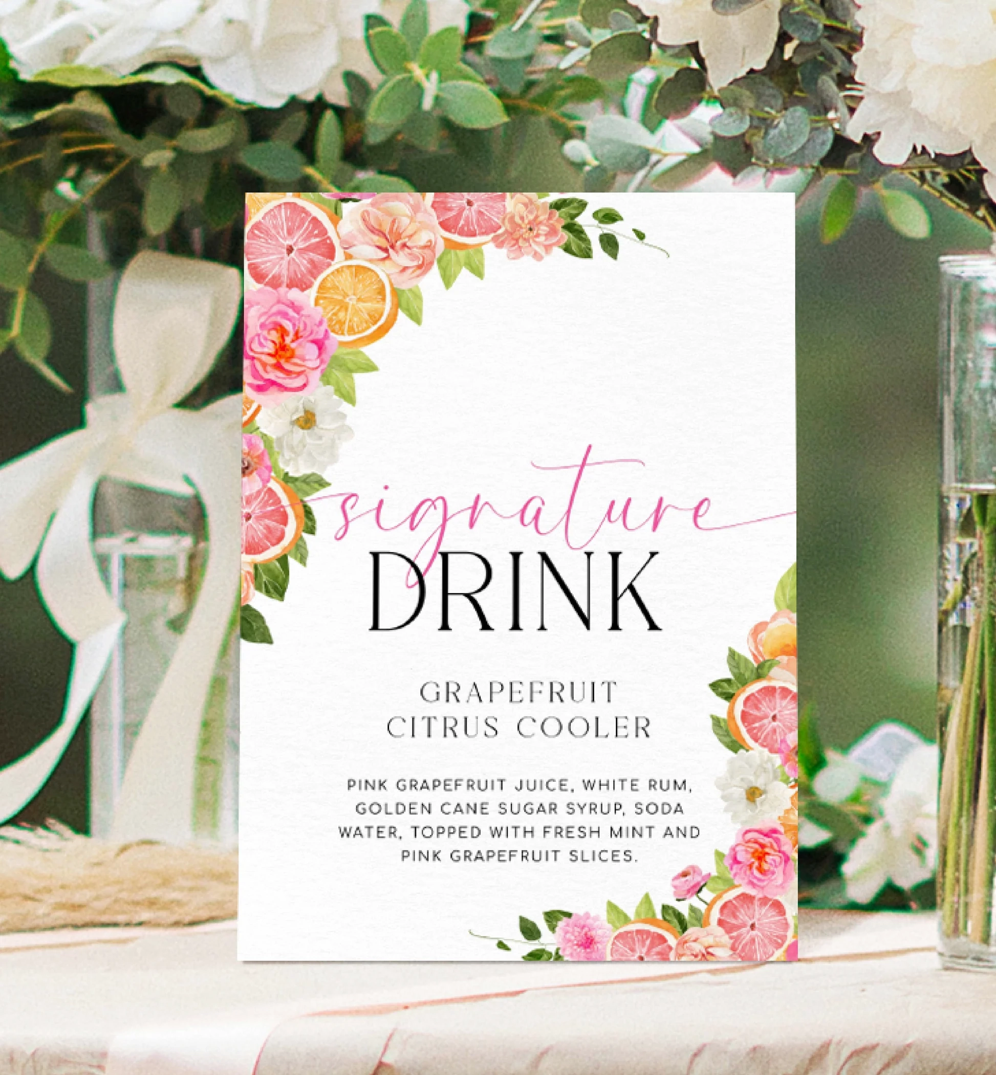 Printable Signature Drink Sign Printable Signature Drink Sign