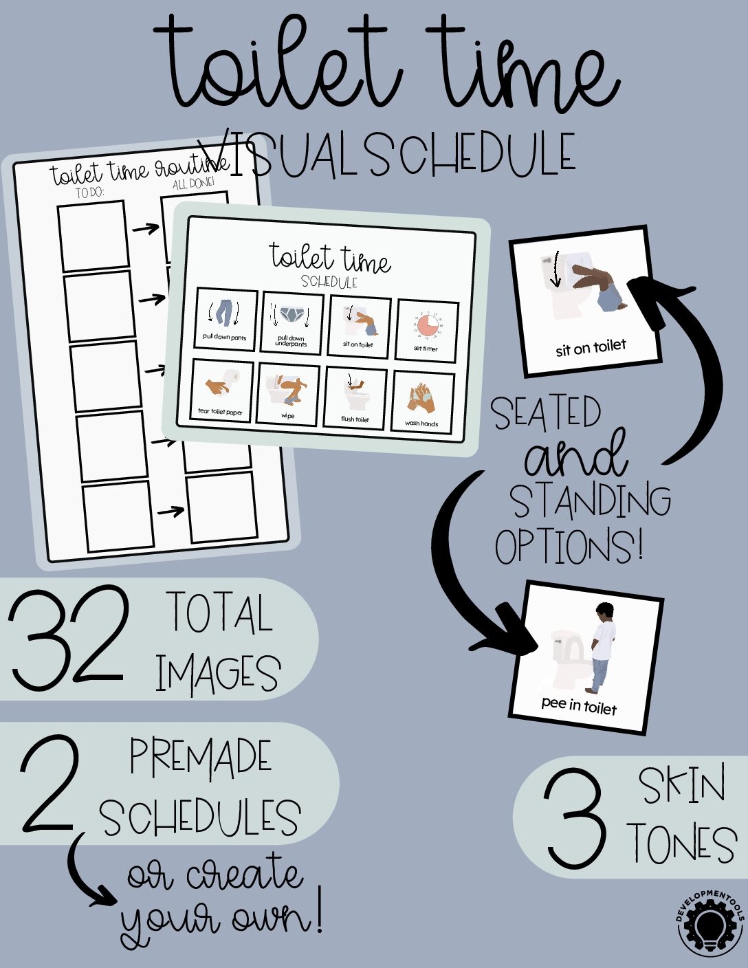 Potty Training Print Go Or Customize Visual Schedule Standing Seated The OT Toolbox