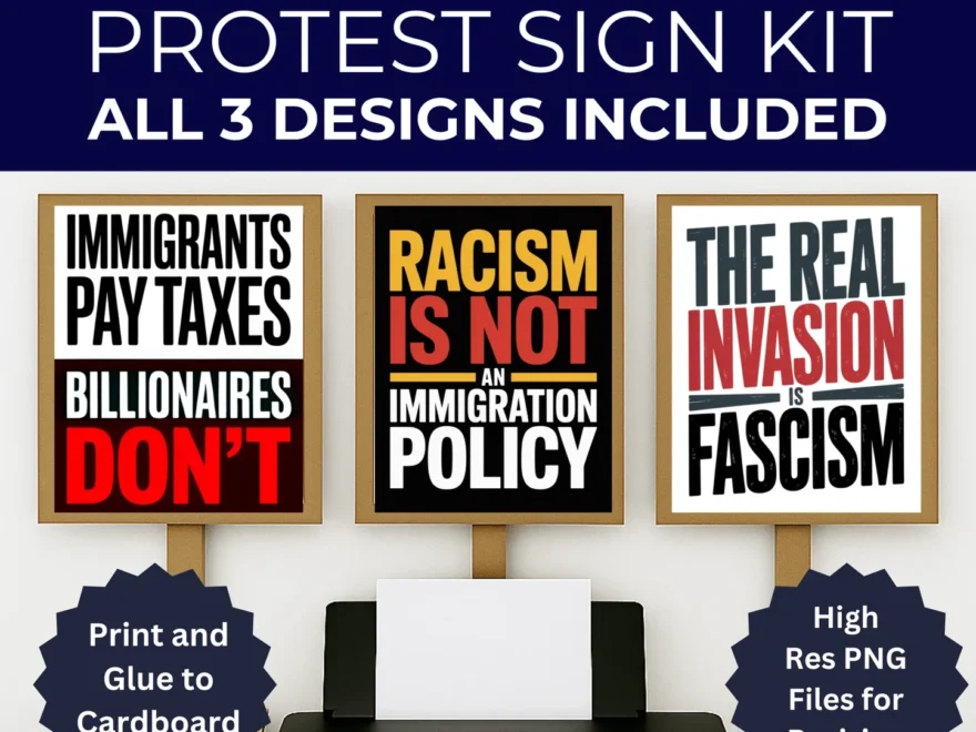 Print At Home Protest Signs 3 Signs Included Printable Protest Signs Democracy Signs