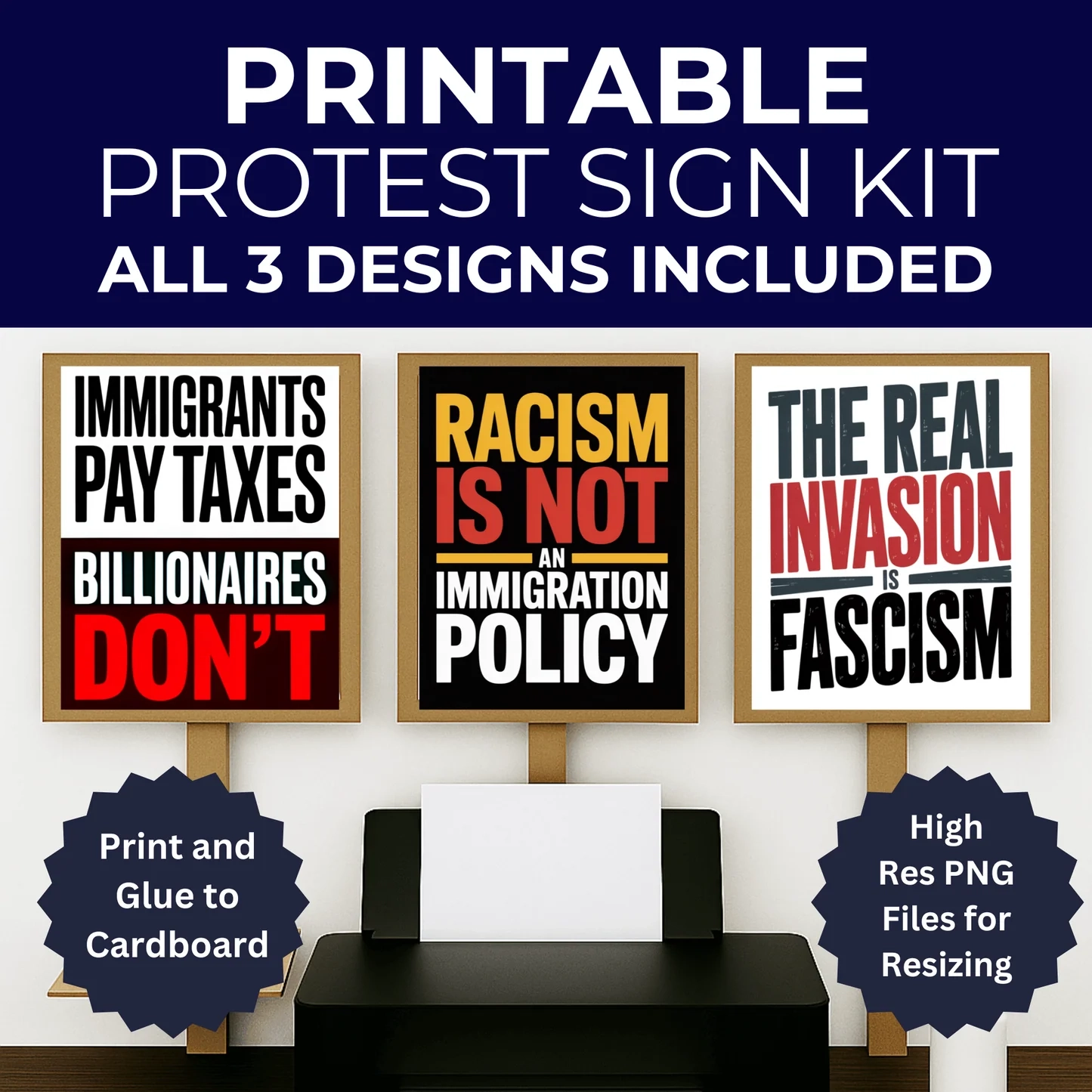 Print At Home Protest Signs 3 Signs Included Printable Protest Signs Democracy Signs Print At Home Protest Signs 3 Signs Included Printable Protest Signs Democracy Signs