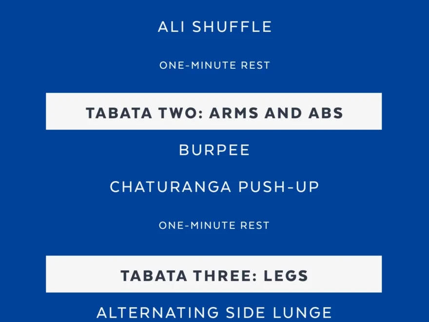 Printable 20 Minute Tabata Workout PS Fitness