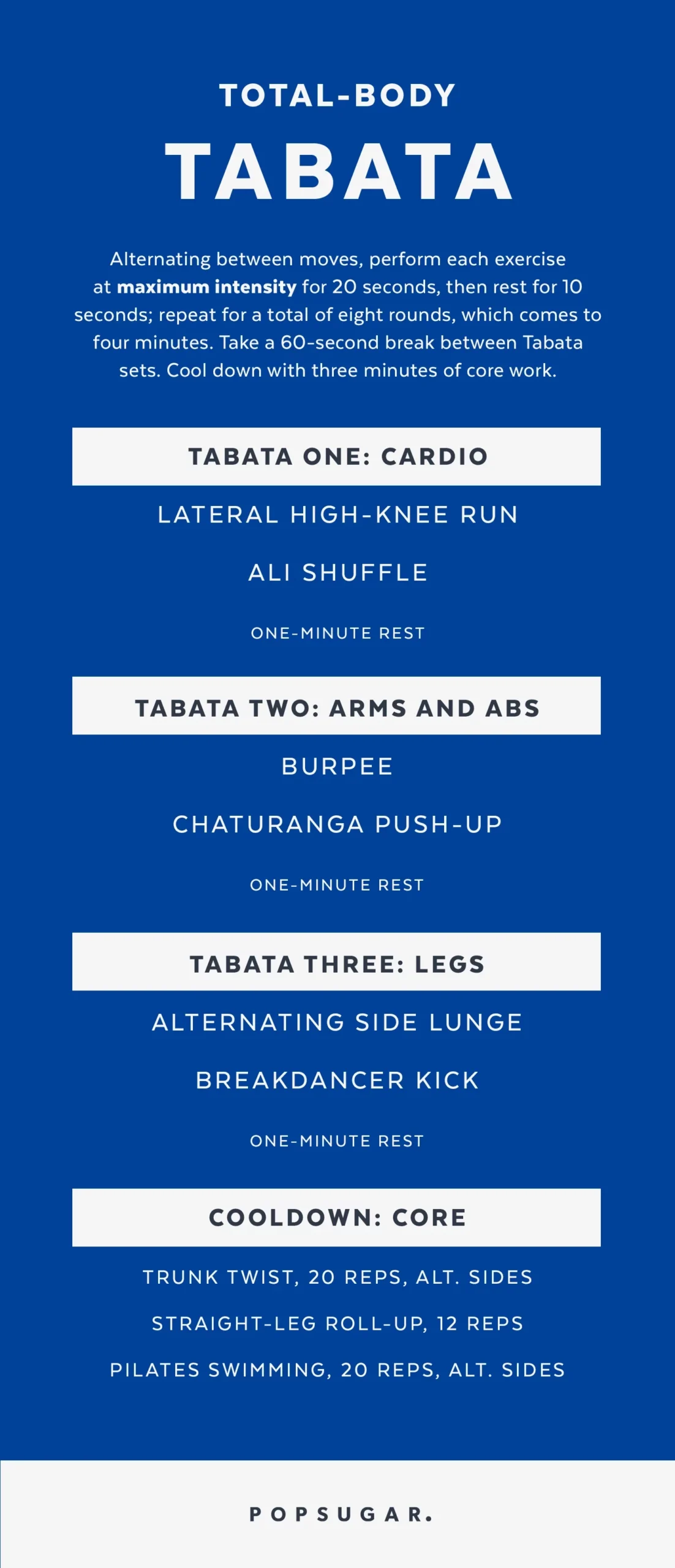 Printable 20 Minute Tabata Workout PS Fitness