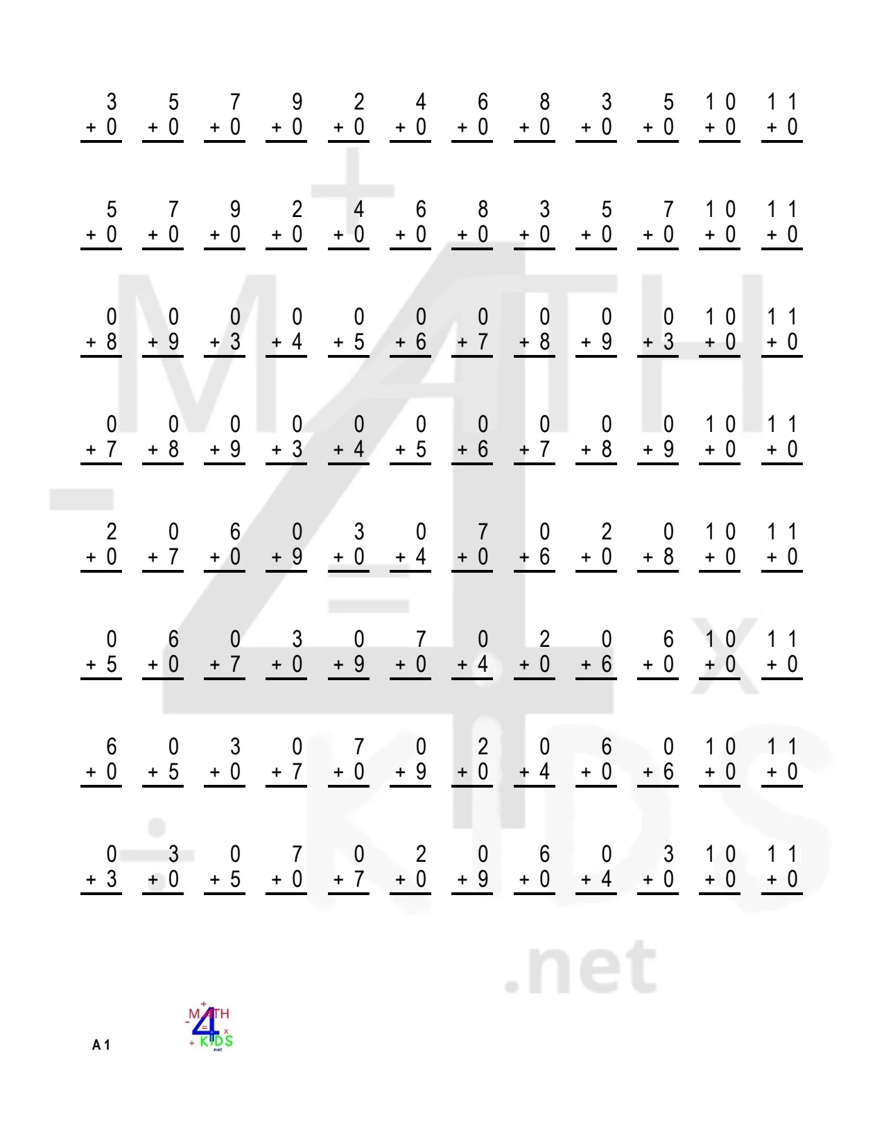 Printable Addition Worksheets Math4Kids Printable Addition Worksheets Math4Kids