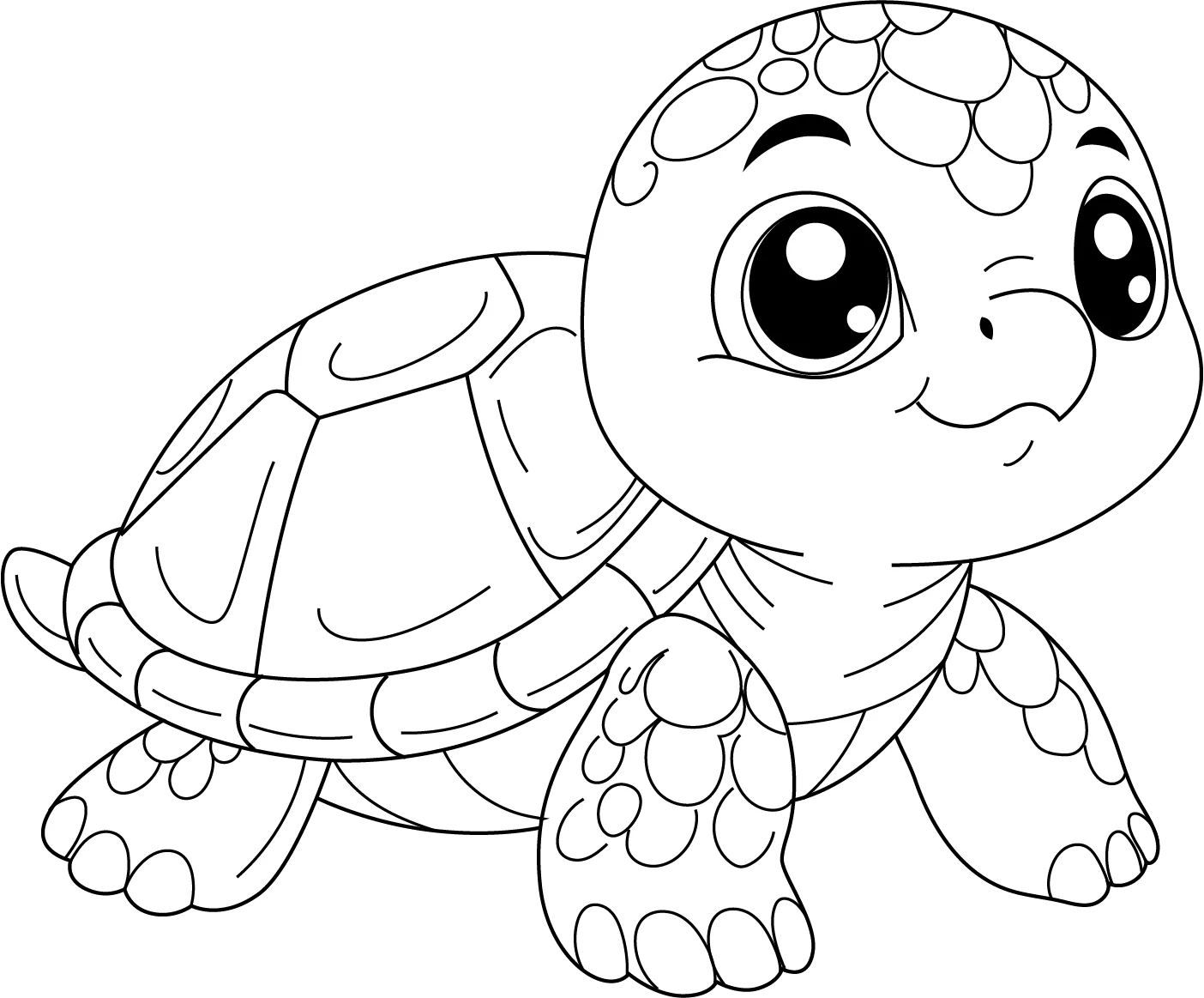 Printable Baby Turtle Coloring Page