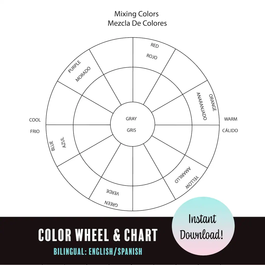 Color Wheel Chart Printable Worksheet Color Wheel Chart Printable Worksheet