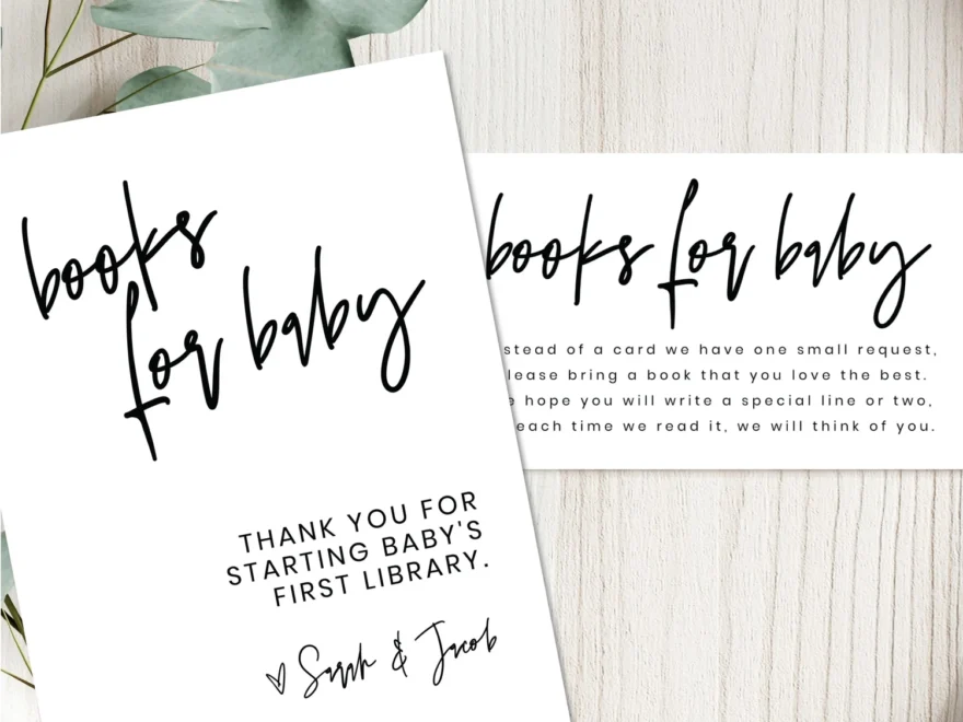 Printable Books For Baby Sign And Cards Minimalist Digital Download