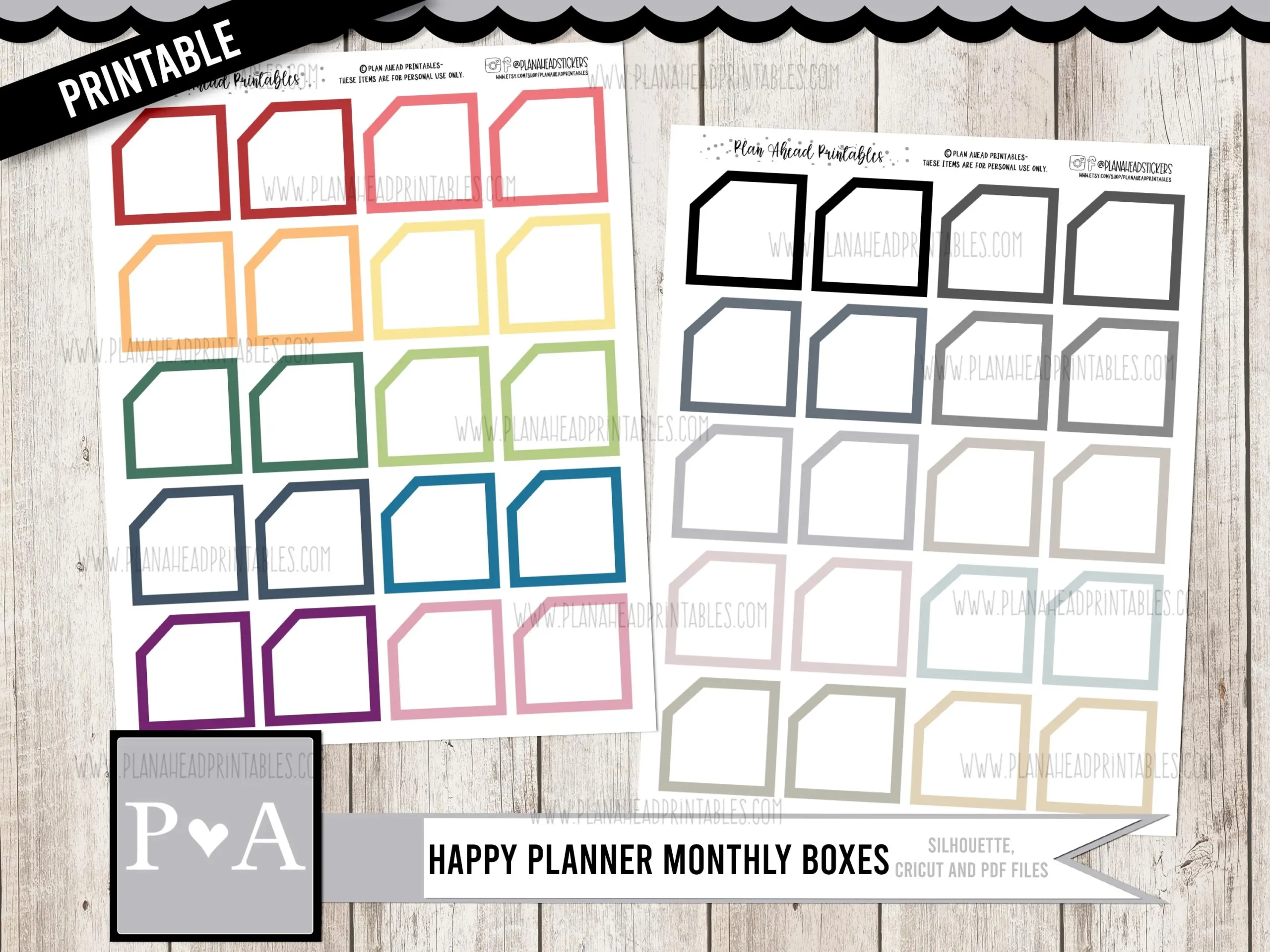 Printable Happy Planner Boxes Schedule Printable Happy Planner Boxes Schedule