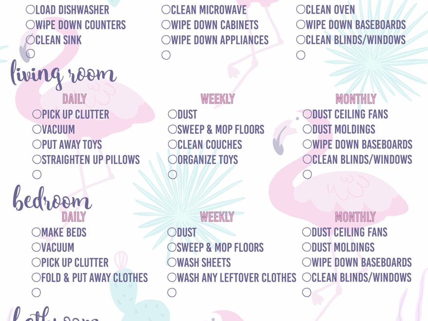Printable Cleaning Checklist Freebie Sarah Halstead