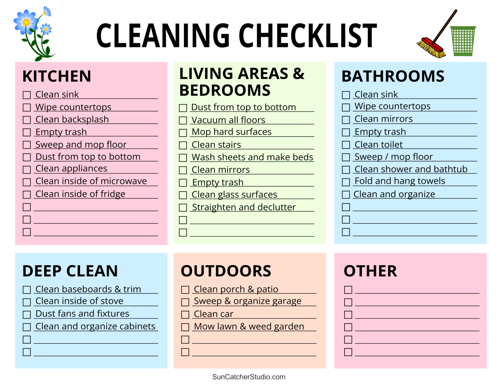 Cleaning Supplies List Printable