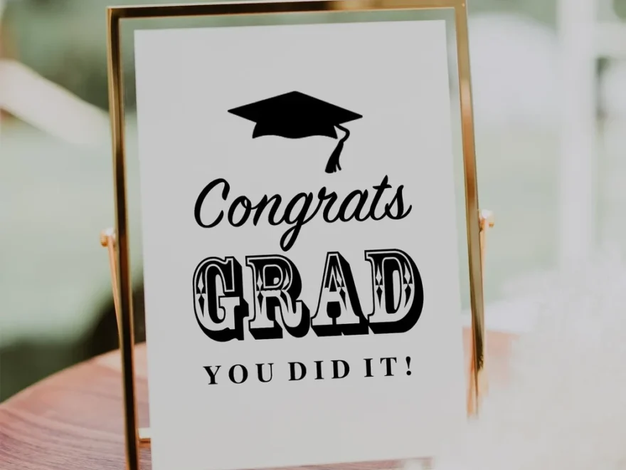 Printable Congrats Grad Sign Delightful Order