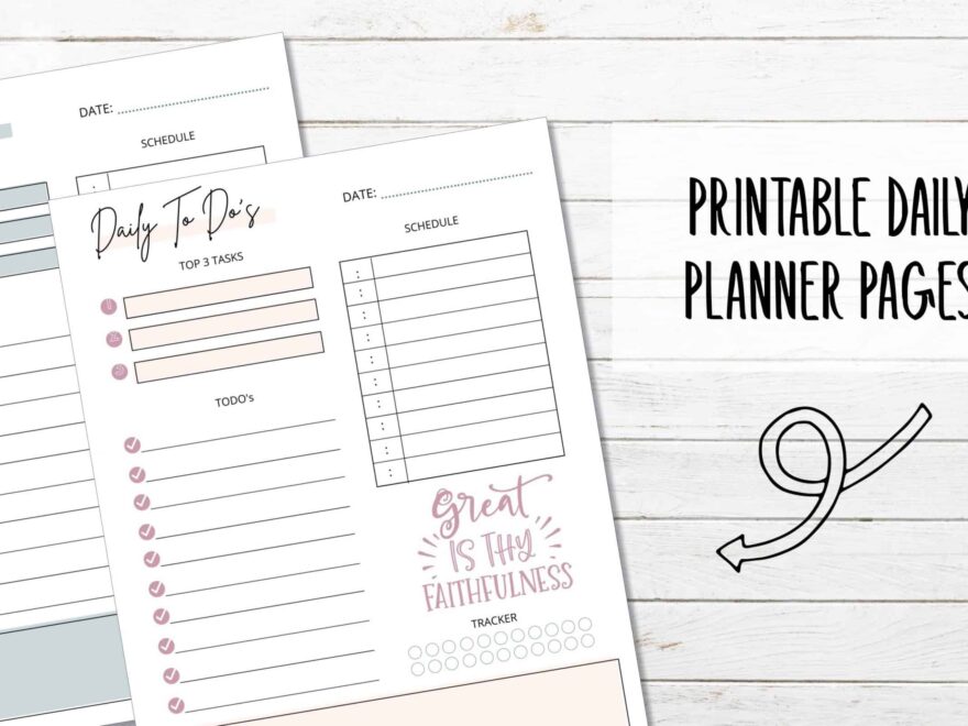 Printable Daily Planner Pages With Scriptures My Printable Faith