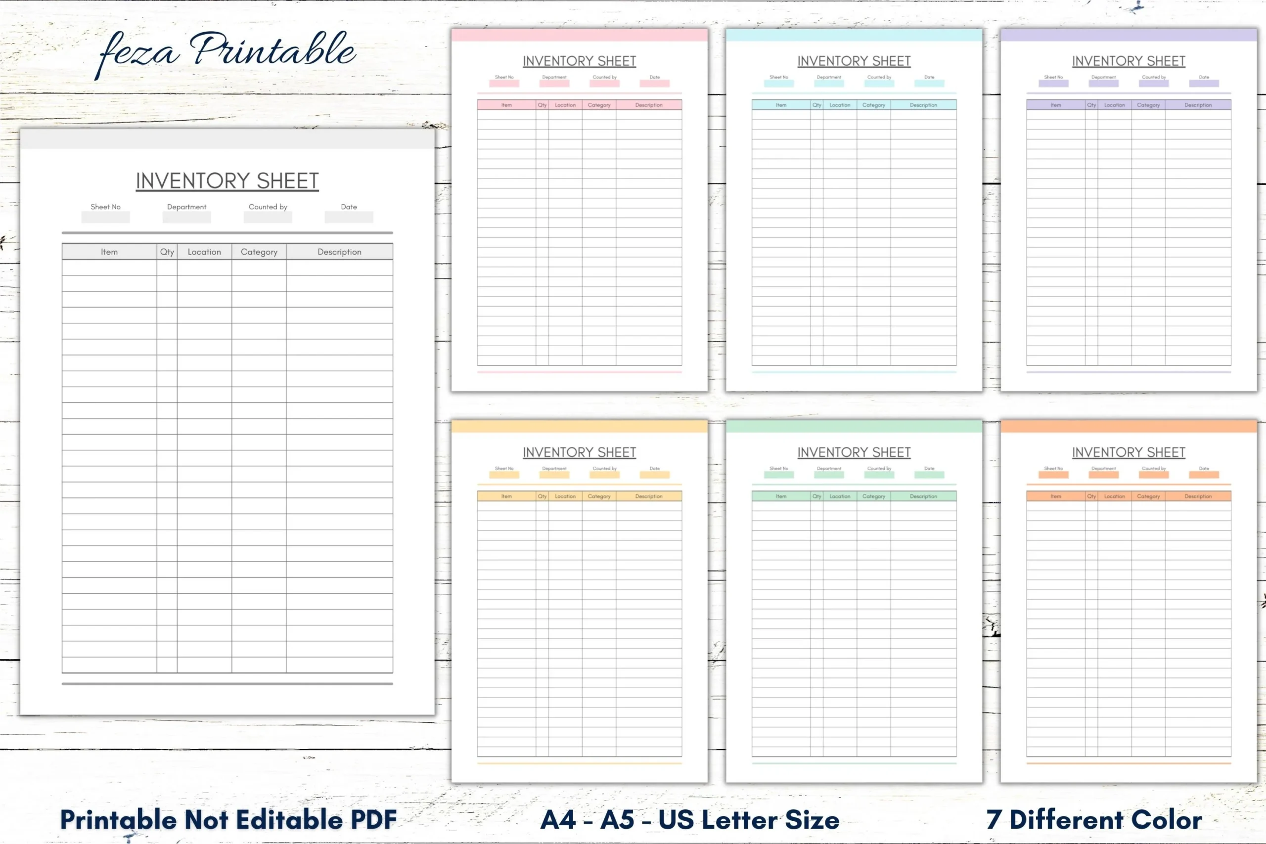 Printable Physical Inventory Count Sheet