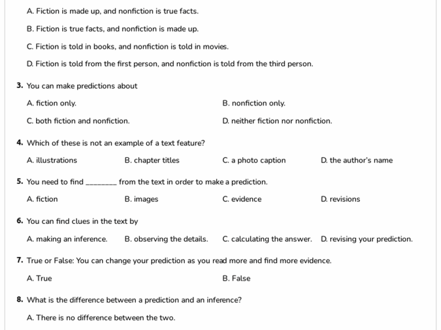 Printable Making Predictions Worksheets