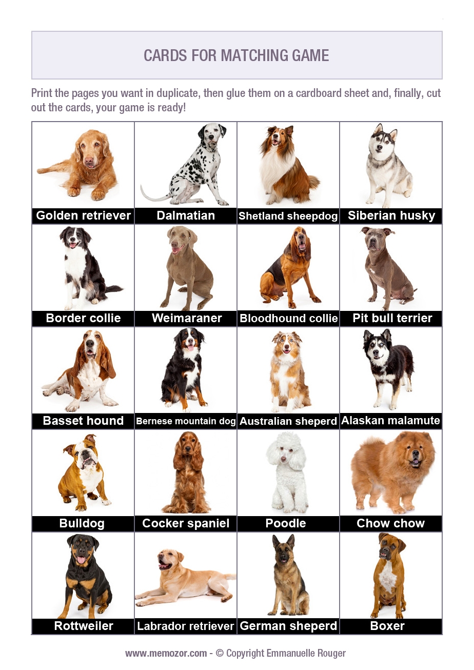 Free Printable Dogs Breeding Charts
