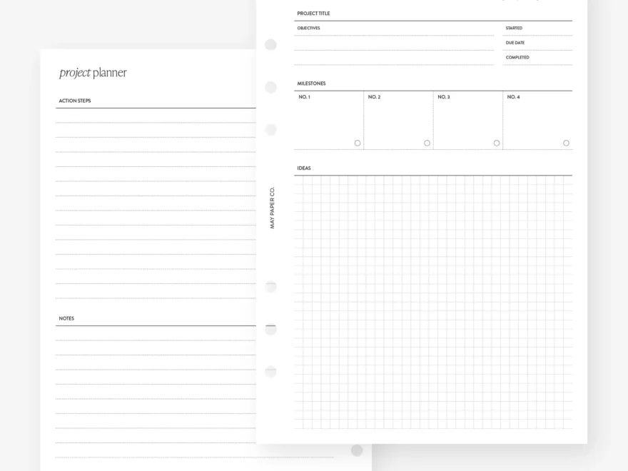 PRINTABLE Project Planner MAY PAPER CO