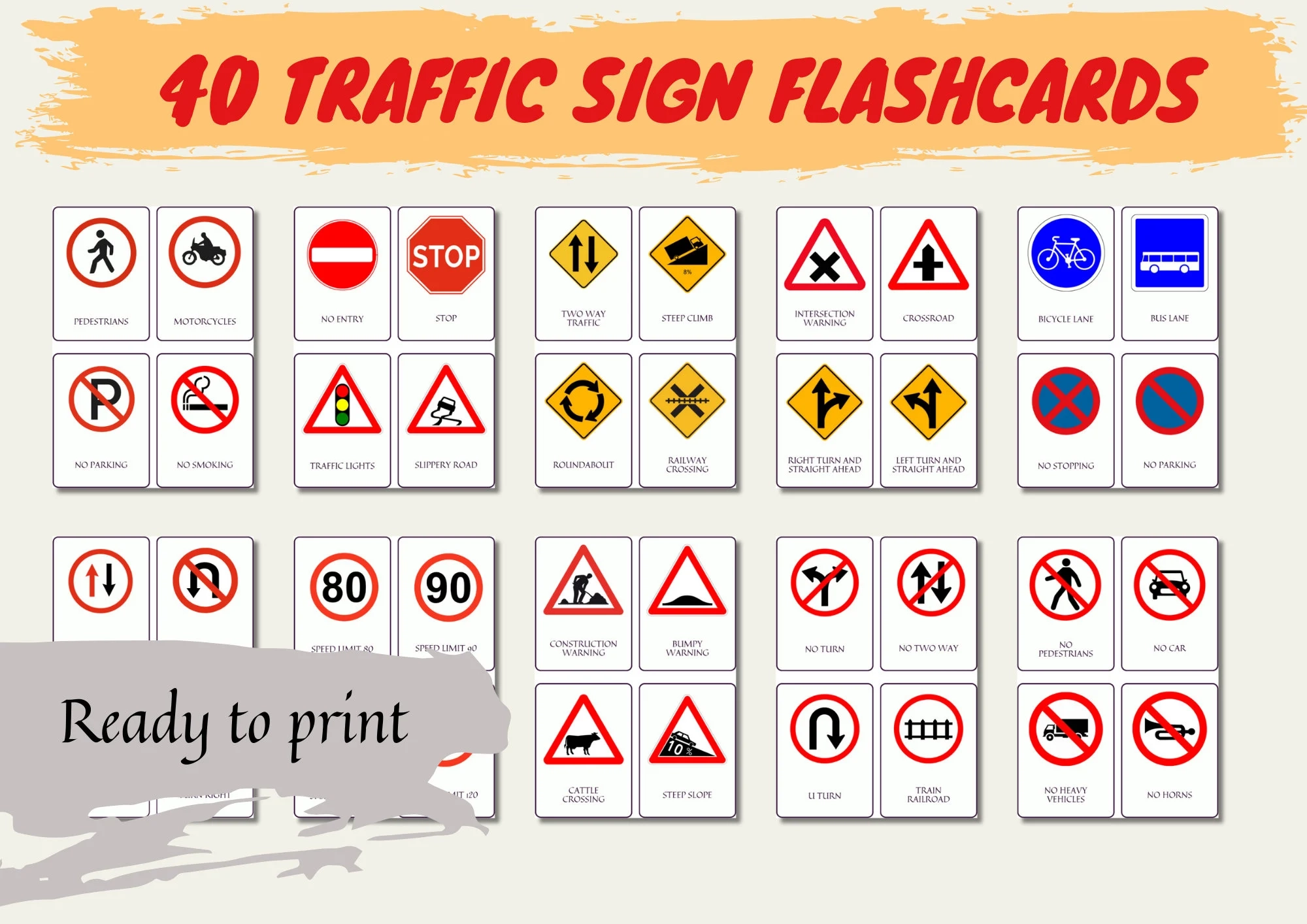 Printable Road Signs Flashcards Preschool Flashcards Montessori Cards Traffic Signs Flashcards Environmental Education Instant Download Etsy Canada Printable Road Signs Flashcards Preschool Flashcards Montessori Cards Traffic Signs Flashcards Environmental Education Instant Download Etsy Canada