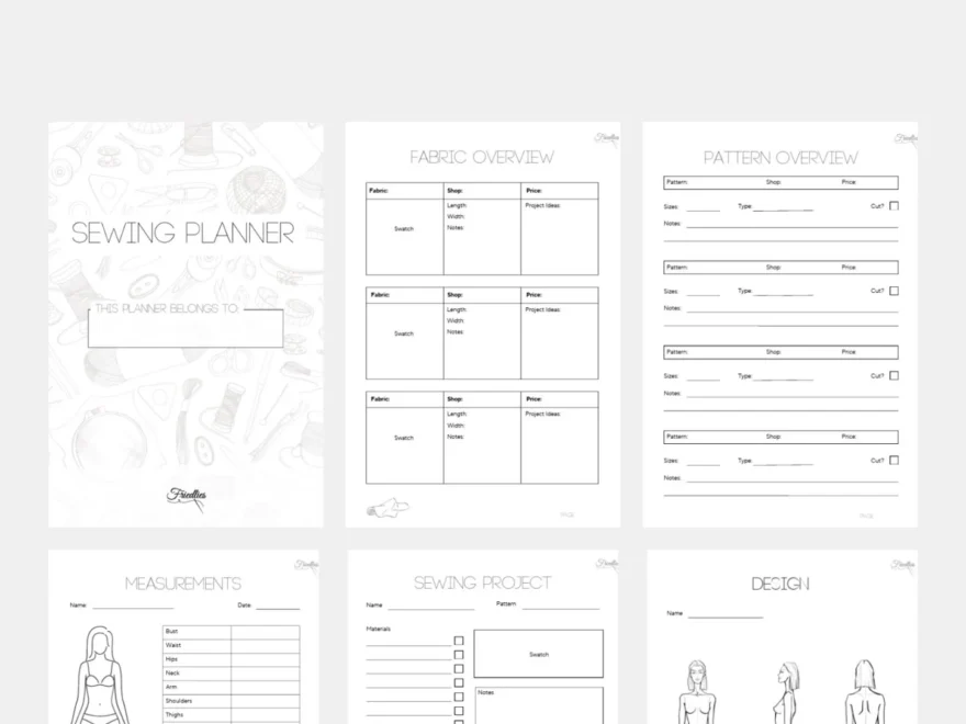 Printable Sewing Planner For Students Or Business Owners