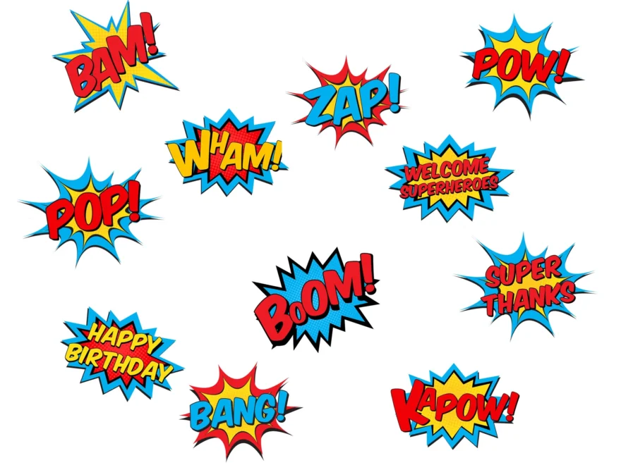 PRINTABLE Superhero Signs Superhero Party Instant Digital DOWNLOAD Super Hero Party Pack Party Decorations Comic Action Word Etsy
