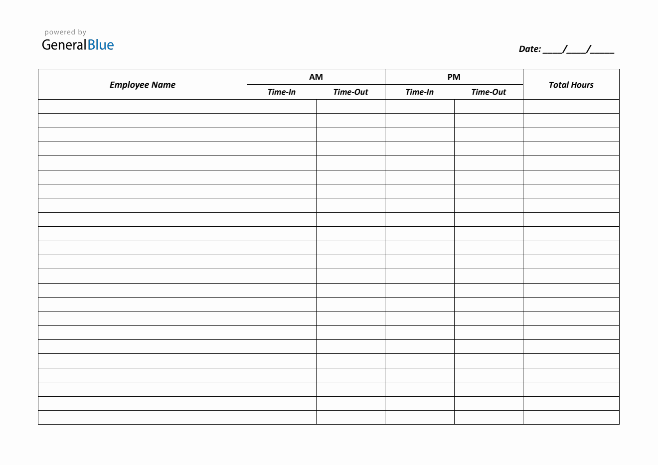 Printable Time Tracking Sheets Printable Time Tracking Sheets