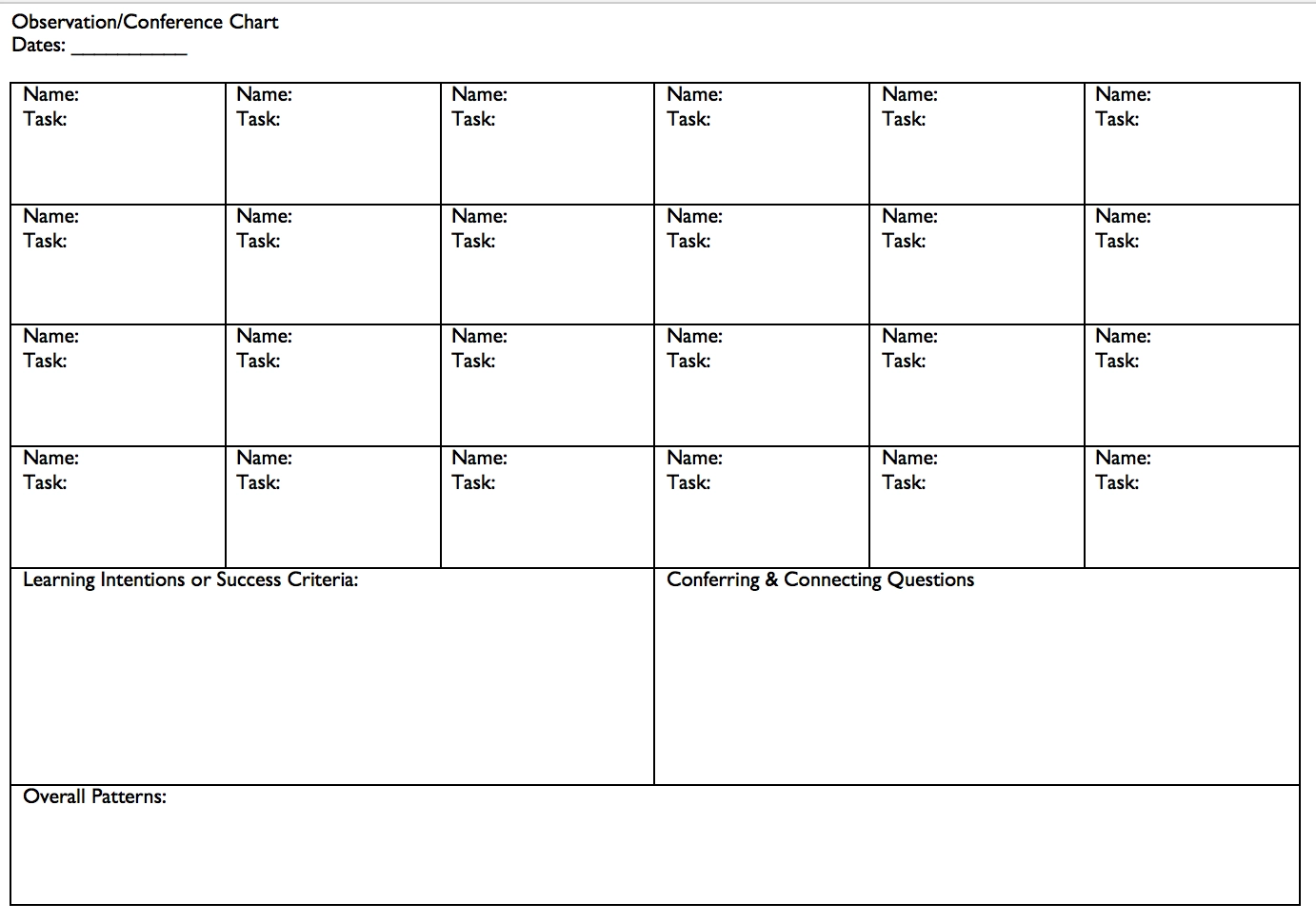 Progress Monitoring Progress Monitoring Charts Printable