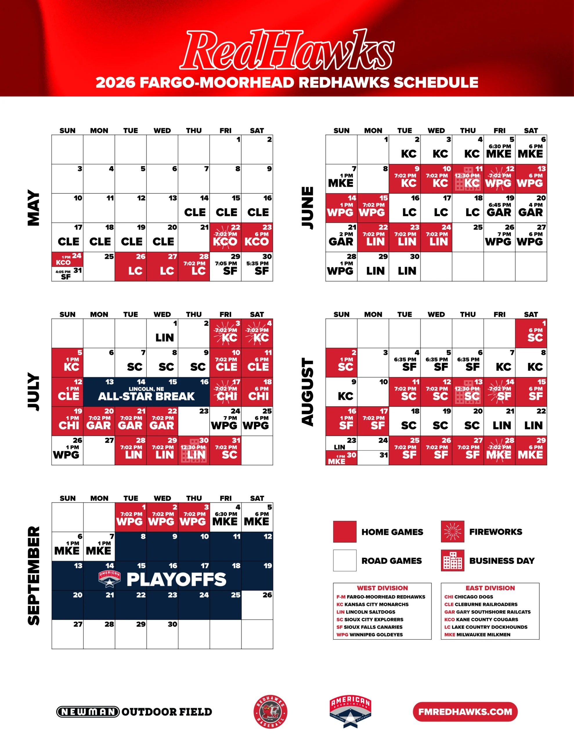 River Cats Printable Schedule 2026 River Cats Printable Schedule 2026