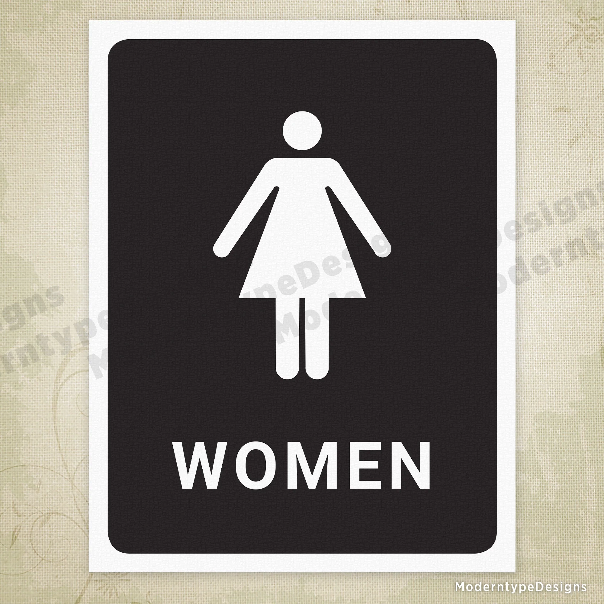 Restroom For Women Men Printable Signs