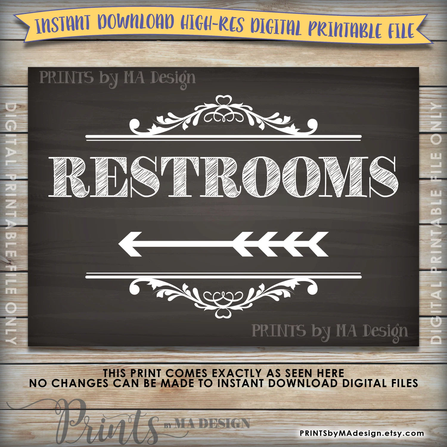 Restroom Sign Directions Arrows Point To Restrooms Directions To Bathrooms Two PRINTABLE 5x7 Chalkboard Style Signs Restroom Sign Directions Arrows Point To Restrooms Directions To Bathrooms Two PRINTABLE 5x7 Chalkboard Style Signs