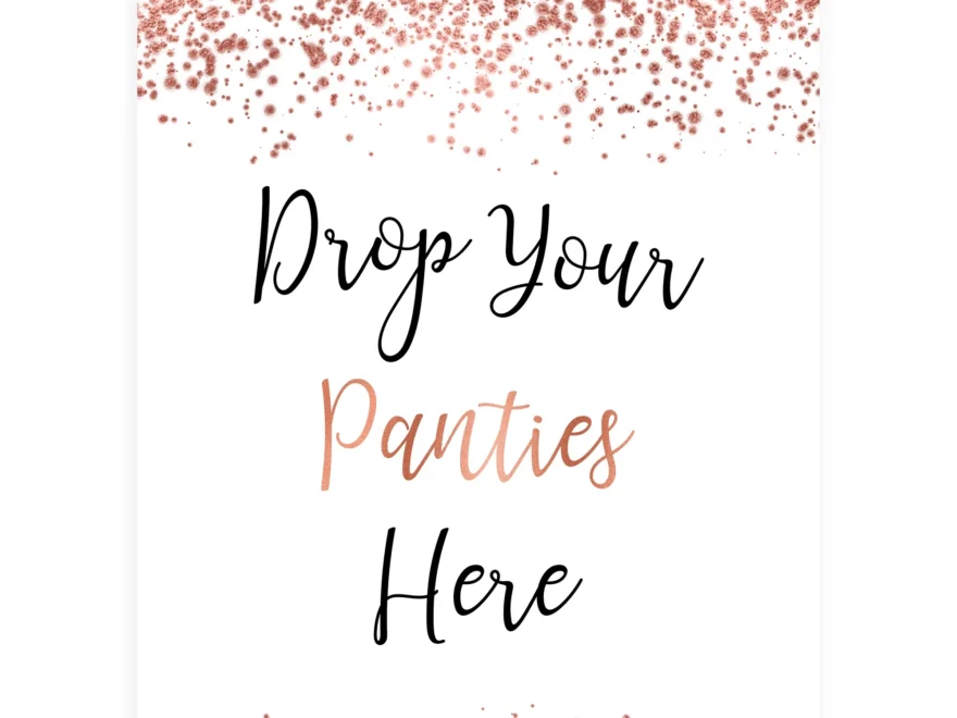 Rose Gold Drop Your Panties Bridal Game Shop Bridal Shower Games OhHappyPrintables